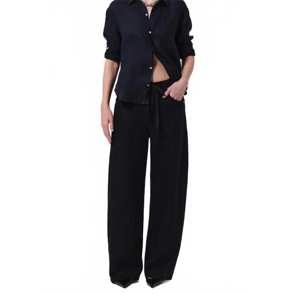 Citizens of Humanity Brynn Black Linen Pants 30 like new - Picture 7 of 10